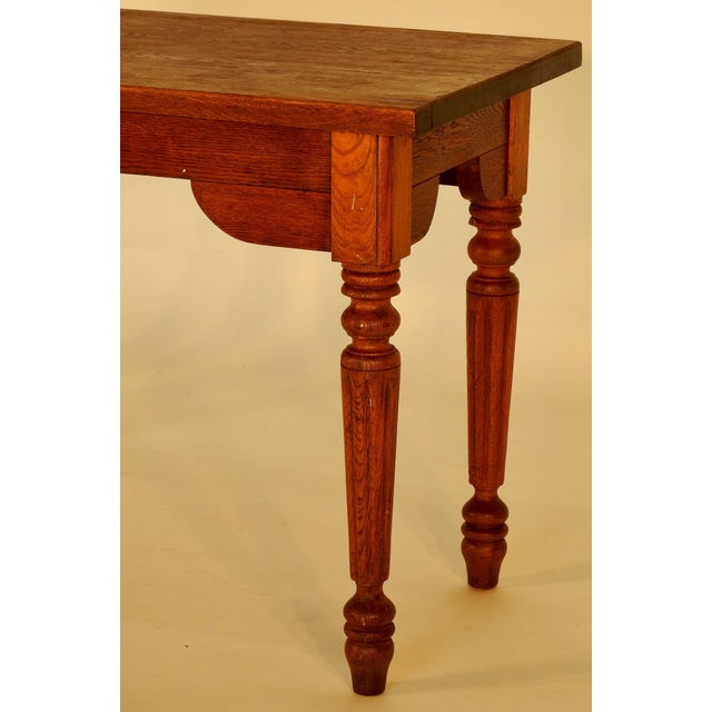 1920s Traditional Walnut Sofa/Entry Table For Sale - Image 4 of 8