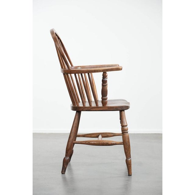 Antique English Lowback Windsor Chair For Sale - Image 3 of 15