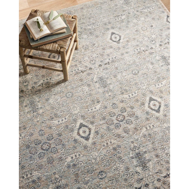 Contemporary Amber Lewis x Loloi Zuma Silver / Sky 5'-3" x 7'-9" Area Rug For Sale - Image 3 of 6