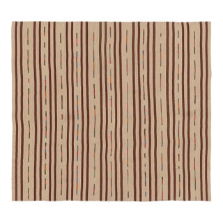Vintage Persian Palas Bidjar Kilim With Polychromatic Stripes - Rug & Kilim For Sale