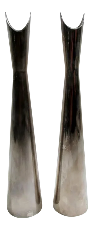 1950s Christofle France Cardinal Vases Lino Sabattini - a Pair