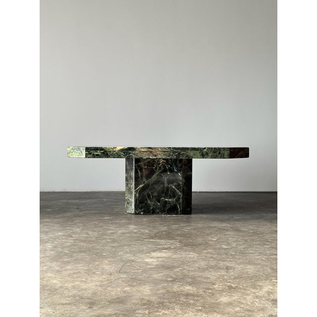 Verde Alpi Marble Coffee Table, Italy, 1970s For Sale - Image 14 of 18