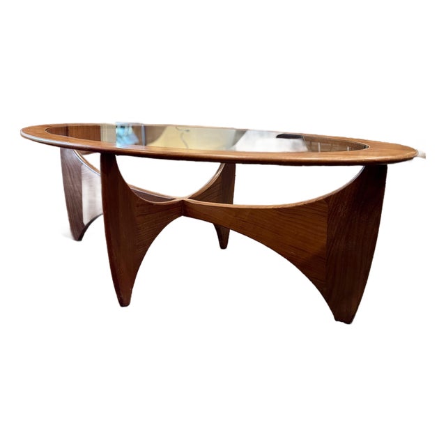 Beautiful Oval Teak “Astro” Coffee Table by Victor Wilkins for GPlan, Attributed Circa 1960s. For Sale