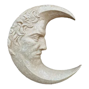 Oversized Vintage Illuminated Moon Sculpture