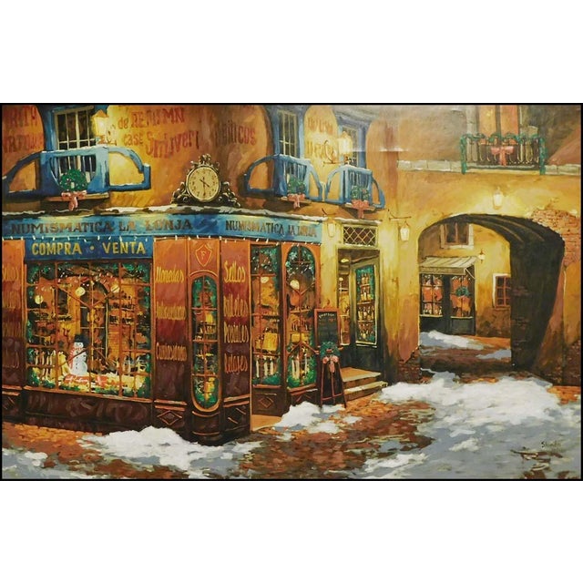 "Light on the Snow" Original limited edition hand embellished serigraph on canvas by Viktor Shvaiko Hand Signed by the...