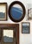 "Porthole" Abstract Art in Oval Antique Frame, Small Seascape Painting by JTS For Sale - Image 4 of 9