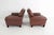 Mid-Century Modern Pair Tufted Leather Lounge Chairs Pair Mid Century EuroVintage For Sale - Image 3 of 16