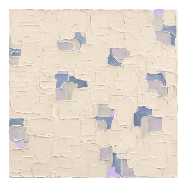 Beige Baby 3 - Original Neutral Textured Impasto-Style Acrylic Painting on Canvas For Sale