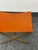 Orange Cb2 Leather Director's Stool For Sale - Image 8 of 12