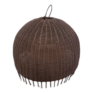 St. Bart Chocolate Rattan Pendant Light