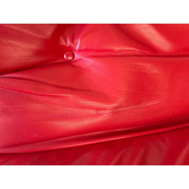 Poltrona Frau "Ouverture" Red Leather Sofa - Made in Italy For Sale - Image 10 of 10