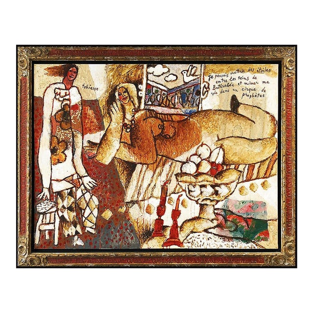 1990s Je Pensais Mettre des Etoiles Entre les Seins de Bethsabee et Mimer Ma Vie dans un Cirque de Prophets, Theo Tobiasse For Sale