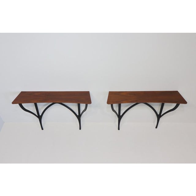 1950s Consoles by Ico Parisi for Spartaco Brugnoli, Cantù, 1950, Set of 2 For Sale - Image 5 of 18
