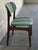 Wood In Style of Erik Buch Model 49 Teak Dining Chair Green Striped Upholstery Danish Mid-Century Modern 1960s For Sale - Image 7 of 10