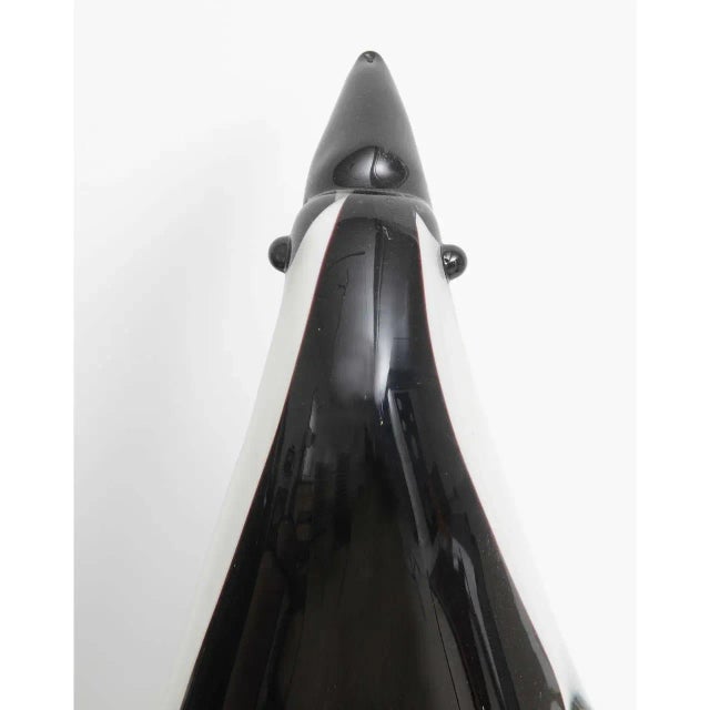 Glass 2 Large Penguins Artisan Glass "Cristalleria Stile D'Arte" For Sale - Image 7 of 11