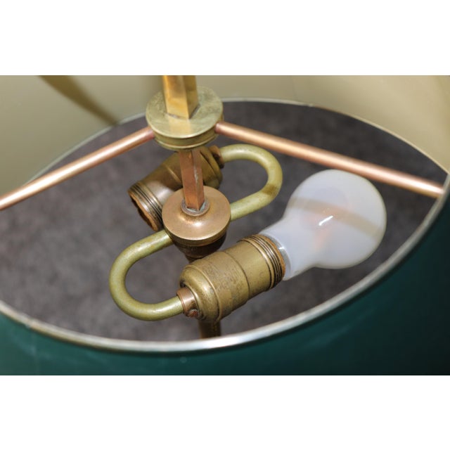 1950s French Directoire Louis XVI Style Gilt Metal & Tole Bouillotte Lamp For Sale - Image 14 of 14
