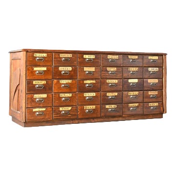 Ironmongers Shop Counter Drawers, 1910s For Sale