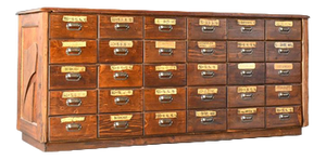 Ironmongers Shop Counter Drawers, 1910s