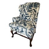 Mid 20th Century Zak+Fox Reupholstered Wingback Chair For Sale