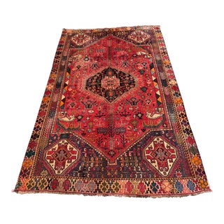 Elegant Handmade Vintage Persian Rug For Sale