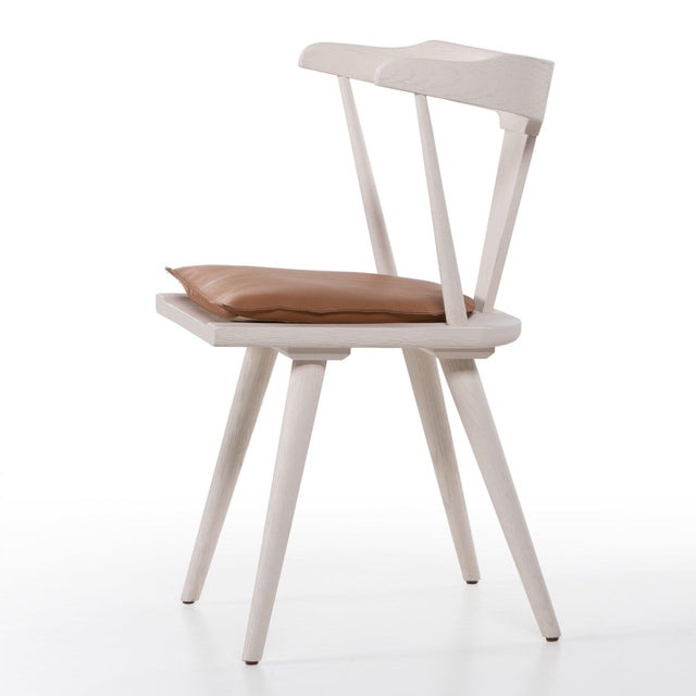 Wood Four Hands Ripley Dining Chair - Whiskey Saddle, Off White For Sale - Image 7 of 10