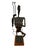 1960s Mid-Century Brutalist Musician Figurine Sculpture on Wood Pedestal 24” H For Sale - Image 5 of 8