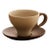 Handcrafted Ceramic & Wood Coffee Cup Set With Saucer For Sale