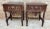 20th Century Solid Carved French Nightstands With Turned Columns & One Drawer, Set of 2 For Sale - Image 10 of 11