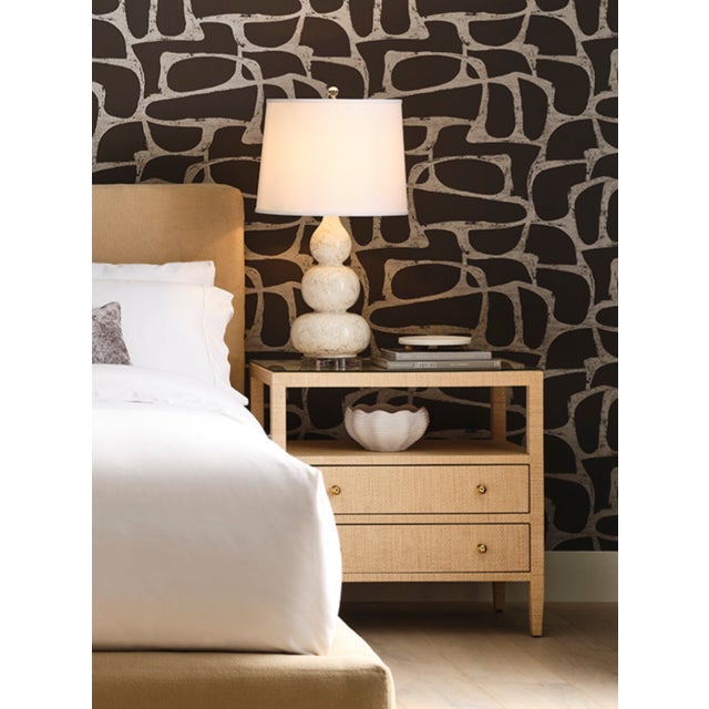 New special order item. Not vintage. Add sophistication and functionality with the Douglas natural grasscloth side table....