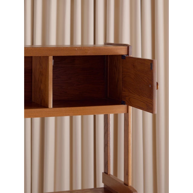 1970s The Vintage 70s Danish Oak Desk With Hutch For Sale - Image 5 of 11