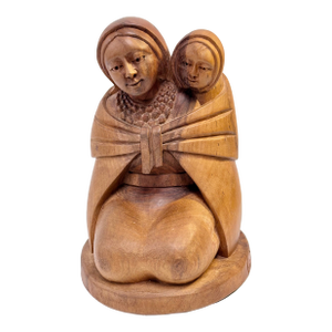 Vintage Luis Potosi Woord Carving 'Mother and Child'