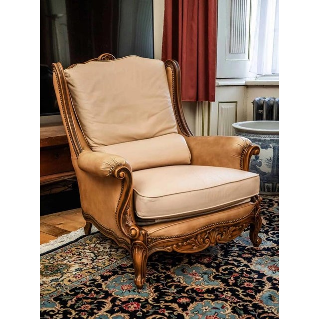 Italian Leather Sofa from Chateau d'Ax, Set of 4 For Sale - Image 3 of 11