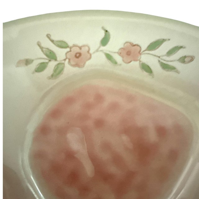 Vintage Hand-Painted French Pink Oyster Plates by m.b.f.a. Pornic, Oléron — Circa 1960s - One Plate. 9 Available. For Sale - Image 4 of 5
