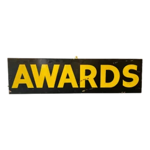 Vintage Hand Painted Wooden Awards Area Sign From a Horse Show in England - Circa 1970’s
