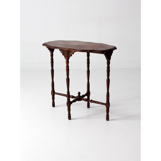 Antique Carved Wood Accent Table Chairish