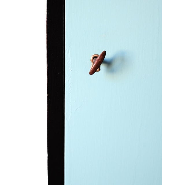 Black Vintage Wooden Wardrobe, 1960s For Sale - Image 8 of 12