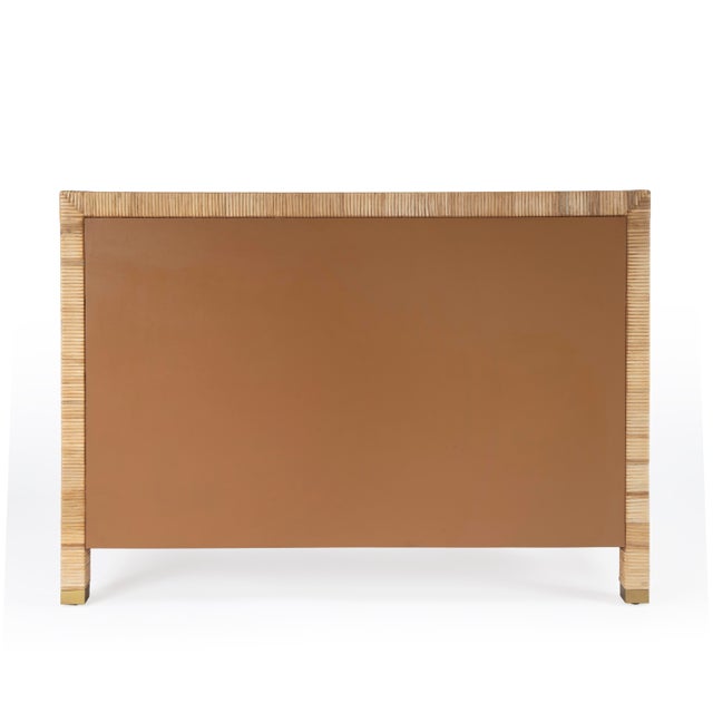 Corfu 44 in. W Rectangular Rattan 6 Drawer Double Dresser, Antique Gold For Sale - Image 9 of 11