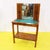 Wooden Vanity Table with Mirror and Green Fabric Top For Sale - Image 14 of 14