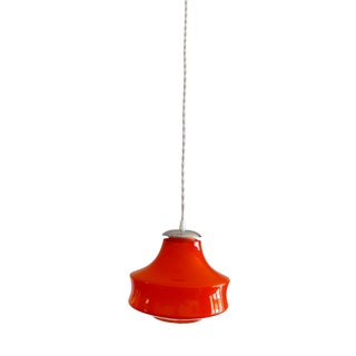 Space Age Orange UFO Pendant Light, 1970s For Sale