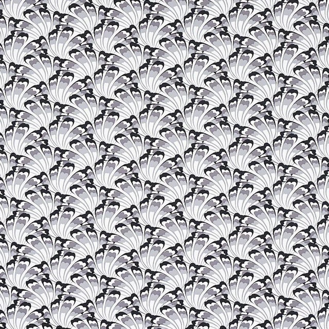 Sample - Schumacher X Cristina Buckley Gotham Swing Wallpaper in Charcoal For Sale