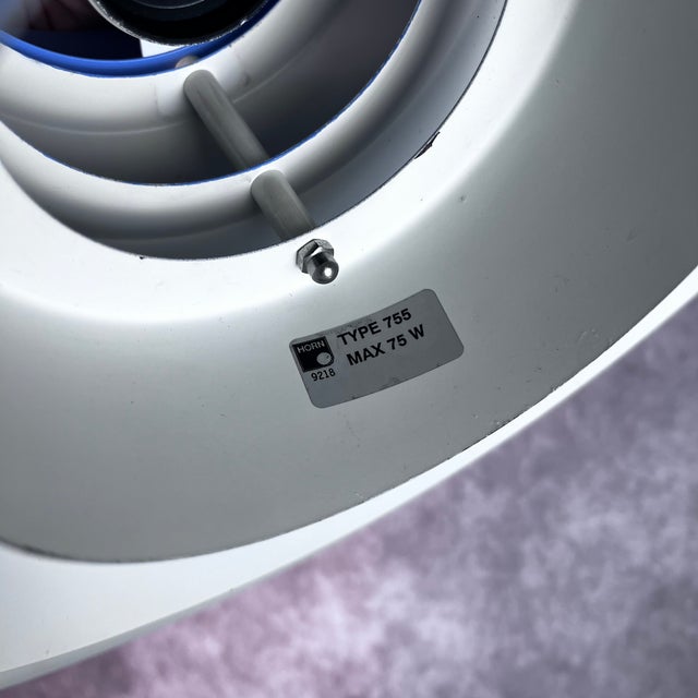 1980s Vintage Blue Pendant Lamp from E.S. Horn, 1980s For Sale - Image 5 of 9