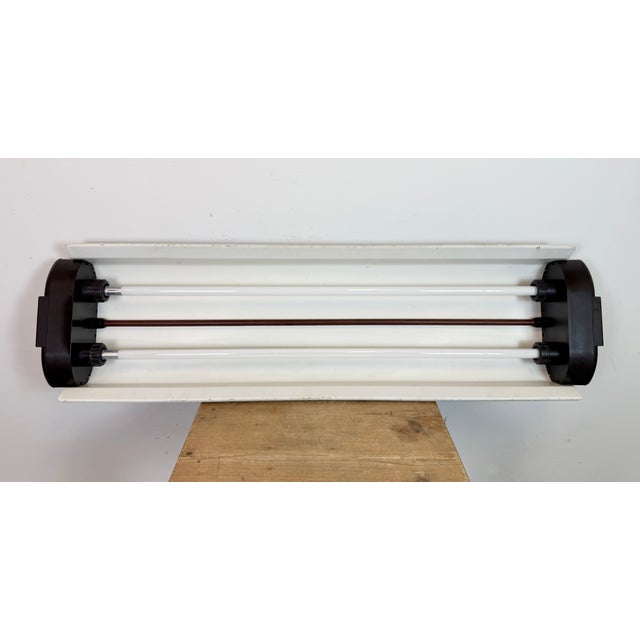 Industrial Grey Hanging Tube Light from Elektrosvit, 1960s For Sale - Image 16 of 18