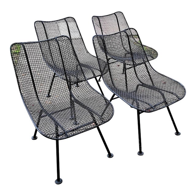 Low 'Sculptura’ Side Chairs by Russel Woodard for Woodard Furniture For Sale