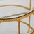 Contemporary Matthew Izzo Home Siegal Gold Leaf Tassel Side Table With Glass Top For Sale - Image 3 of 6
