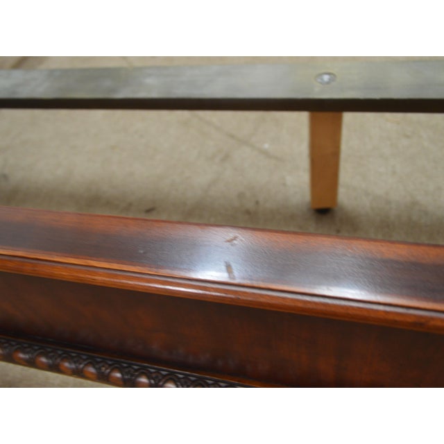 Late 20th Century Henredon Mahogany Sleigh Queen Bed For Sale - Image 5 of 16