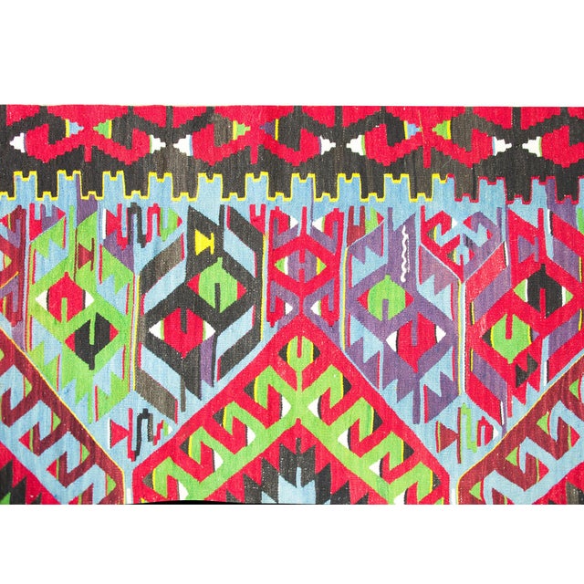 Mid 20th Century Mid-20th Century Turkish Kilim Rug For Sale - Image 5 of 14