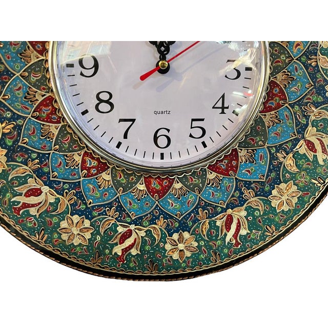 Handmade Colorful Copper Clock For Sale - Image 9 of 10