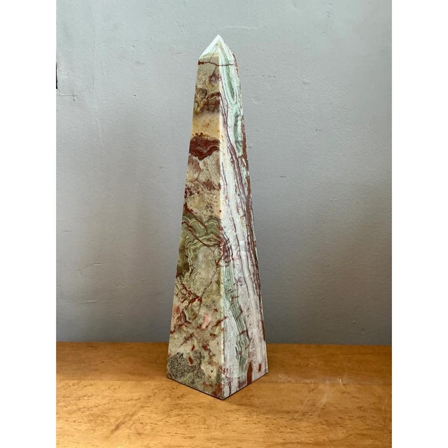 Vintage Stone Onyx Obelisk For Sale - Image 10 of 12