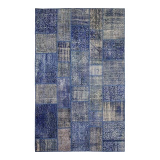 Hand Knotted Antique Patchwork Rug. 6'3" X 9'6" For Sale