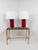 Italian Ruby Red Glazed Ceramic and Brass Twin Table Lamps, 1970s, Set of 2 For Sale - Image 12 of 18